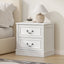 HAMPTON 6 Chest of Drawers and Bedside Table Bedroom Set Vintage Lowboy Dresser Storage Cabinet White