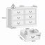 HAMPTON 6 Chest of Drawers and Bedside Table Bedroom Set Vintage Lowboy Dresser Storage Cabinet White