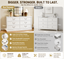 HAMPTON 3-Piece Bedroom Furniture Set: Vintage 6-Drawer Dresser & 2 Bedside Tables - White