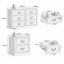 HAMPTON 3-Piece Bedroom Furniture Set: Vintage 6-Drawer Dresser & 2 Bedside Tables - White