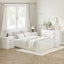 HAMPTON 3-Piece Bedroom Furniture Set: Vintage 6-Drawer Dresser & 2 Bedside Tables - White