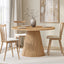 Byron Fluted Round Coffee Table & 4-Seater Dining Table Combo Set