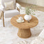 Byron Fluted Round Coffee Table & 4-Seater Dining Table Combo Set