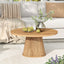 Byron Fluted Round Coffee Table & 4-Seater Dining Table Combo Set