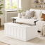 Opera White Lift Top Coffee Table with Storage- Square Central Table