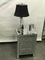 Mirrored Bedside with 3 Sparkling drawers. Last one, floor stock left, half price.