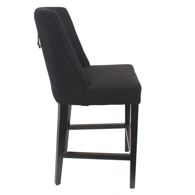 Ophelia Tall Barstool Black chrome ring on back