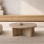 90cm Travertine Top Round Coffee Table