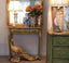 Marie Antoinette Gold accent French Pettit Console 80. Traditional French colouring of mint green and antique gold trim