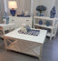 Catalina Crossed White Coffee Table. Last one for sale. ex display. fresh repaint job. special price