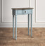 Norfolk Console Blue with Natural top (Flatpacked) Great for an entryway in a small home or apartment. Each piece is hand crafted and painted, with a