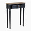 Norfolk Console Black with Natural top 80 (Flatpacked), Great for an entryway in a small home or apartment