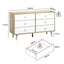 Adriana 6 Chest of Drawers Dresser and 2 Bedside Tables Bedroom Bundle