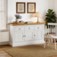 Hamptons Buffet Sideboard Cabinet | 3-Drawer & 3-Door Coastal Console Cupboard