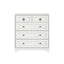 CABOT 5-Drawer Tallboy - White Chest of Drawers Coastal Bedroom Storage Cabinet