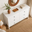 HARLA 6-Drawer Dresser in White with Scalloped Detail