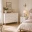 HARLA 6 Chest of Drawers Dresser + Bedside Table White with Scalloped Detail