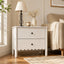 HARLA White 6 Chest of Drawers Dresser + 2 Bedside Tables Bedroom Bundles with Scalloped Detail