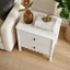 HARLA White 6 Chest of Drawers Dresser + 2 Bedside Tables Bedroom Bundles with Scalloped Detail