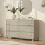 Latimet Coastal Modern 6-Drawer Chest - Light Ash with Vertical Slats