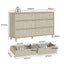 Latimet Coastal Modern 6-Drawer Chest - Light Ash with Vertical Slats