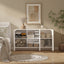 SCALLOP White Buffet Sideboard- Fluted Buffet Cabinet Modern Japandi Storage Cabinet