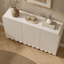 SCALLOP White Buffet Sideboard- Fluted Buffet Cabinet Modern Japandi Storage Cabinet
