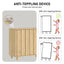 Modern Fluted Sideboard Buffet Cabinet in Light Oak | 4-Door Storage Buffet