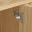 Modern Fluted Sideboard Buffet Cabinet in Light Oak | 4-Door Storage Buffet