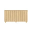 Modern Fluted Sideboard Buffet Cabinet in Light Oak | 4-Door Storage Buffet