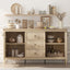 LINDLEY 3-Piece Furniture Set: Modern Minimalist Sideboard Buffet & Matching Nightstands Combo