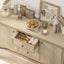 LINDLEY 3-Piece Furniture Set: Modern Minimalist Sideboard Buffet & Matching Nightstands Combo