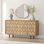 ISAAC Textured Oak 4 Door Buffet Sideboard - Modern Storage Cabinet