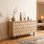 ISAAC Textured Oak 4 Door Buffet Sideboard - Modern Storage Cabinet
