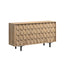 ISAAC Textured Oak 4 Door Buffet Sideboard - Modern Storage Cabinet