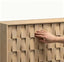 ISAAC Textured Oak 4 Door Buffet Sideboard - Modern Storage Cabinet
