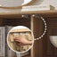 ISAAC Textured Oak 4 Door Buffet Sideboard - Modern Storage Cabinet