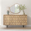 ISAAC Textured Oak 4 Door Buffet Sideboard - Modern Storage Cabinet