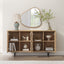 ISAAC Textured Oak 4 Door Buffet Sideboard - Modern Storage Cabinet