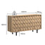 ISAAC Textured Oak 4 Door Buffet Sideboard - Modern Storage Cabinet