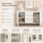 AMBER 6 Drawer Chest of Drawers and Large Buffet Sideboard Storage Cabinet White