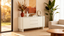 AMBER 140cm White Buffet Sideboard - 3 Drawers & 2 Doors Storage Cabinet