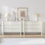 AMBER 6 Drawer Chest of Drawers Set of 2 Dresser Storage Cabinet White for Bedroom