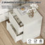 AMBER 6 Drawer Chest of Drawers and Bedside Table Dresser Storage Lowboy Cabinet White for Bedroom