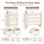 AMBER 6 Drawer Chest of Drawers and Bedside Table Dresser Storage Lowboy Cabinet White for Bedroom