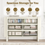 AMBER 6 Drawer Chest of Drawers and Bedside Table Dresser Storage Lowboy Cabinet White for Bedroom