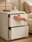 AMBER 6 Drawer Chest of Drawers and Bedside Table Dresser Storage Lowboy Cabinet White for Bedroom