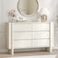 AMBER White 6 Drawer Chest of Drawers - Modern Bedroom Lowboy Dresser
