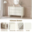AMBER White 6 Drawer Chest of Drawers - Modern Bedroom Lowboy Dresser