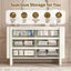 AMBER White 6 Drawer Chest of Drawers - Modern Bedroom Lowboy Dresser